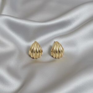 Gold Dome Stud Earrings — Minimal Statement Studs