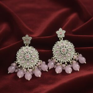 Gul Noor Pastel Chandbali Earrings