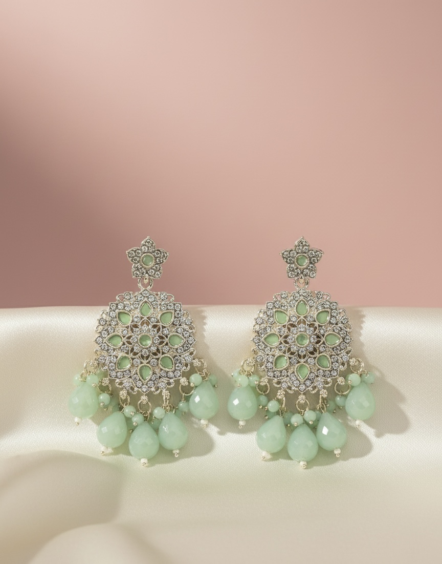 Mint Blossom Heirloom Earrings - Image 1